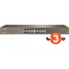 Tenda TEG1016G 16-port Gigabit Switch, 16x 10/100/1000 Mb/s, Fanless, MAC 8K, i na zeď, Rackmount 75010016