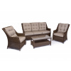 Ratanea Záhradná sedacia súprava BERKLEY 3 tmavohnedá