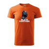 Sablio Tričko s potlačou BLACK PANTHER - oranžové 2XL