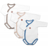 Rastúca výhodná sada, 3x Body pre bábätko Nature Unisex - modrá/béžová/taupe, veľ. 62/68