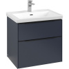 VILLEROY & BOCH Subway 3.0 závesná skrinka pod umývadlo, 2 zásuvky, s LED osvetlením, 622 x 478 x 429 mm, Marine Blue, C576L1VQ