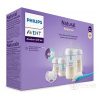 Philips AVENT Novorodenecká SADA Natural Response AirFree, fľaše (2x125 ml,0-3m; 2x260 ml,3-6m) cumlík Ultra soft 0-6m, kefka; (SCD657/11)