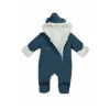 Dojčensky overal - PAJACKEK NICOL 56 biela, námornícka modrá (Detský klaun oblek Nicol Delfin56)