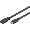 PremiumCord ku31mf1 Prodlužovací, USB-C M/F, 1m, černý
