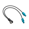 Ford 2xFAKRA(M)-int,ISO anténny adaptér