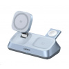 UGREEN magnetická bezdrátová nabíječka 3v1 MagFlow Qi2.2, 25W, MagSafe, stříbrná