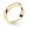 Zlatý prsteň Danfil DF1710 zo žltého zlata s briliantom 59