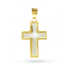 Zlatý krížik prívesok na retiazku K6603