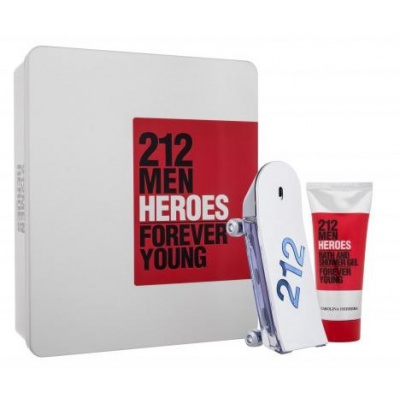 Carolina Herrera 212 Men Heroes Forever Young, Toaletná Voda 90ml + Sprchovací gél 100ml pre mužov