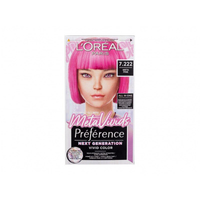 L&apos;Oréal Paris Préférence Meta Vivids 7.222 Meta Pink (W) 75ml, Farba na vlasy