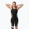 Dámsky pretekársky outfit Speedo Fastskin LZR Pure Intent 2.0 Closedback Kneeskin black / molten blur / hyper yellow / mainline