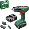 Bosch Home and Garden EasyDrill 18V-40 aku vrtací šroubovák, 18 V, 1.5 Ah Li-Ion vč. 2x aku, vč. nabíječky, kufřík, 06039D8002