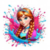 CUKROVÁ TLAČ jedlý obrázok na tortu Cukrová hmota KRAJINA ĽADU ANNA ELSA SADA 36