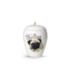Zvieracia urna Bianco so sviečkou - Mops 0,5l