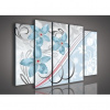 Obraz na plátne viacdielny - OB2878 - Belasé kvety 150cm x 100cm - S12