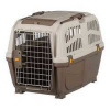 Transportná prepravka SKUDO 4, S-M, 48x51x68cm tmavo šedá/piesková (max. 30kg)