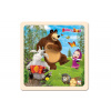 Bino Máša a Medvěd puzzle s kozlíkem 20x20cm