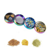 Champ High Rainbow Diamond Grinder, čtyřdílná kovová drtička, 40mm