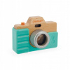 Janod drevený fotoaparát so zvukmi a svetlom 05335 oranžová