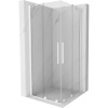 Mexen Velar Duo sprchová kabína, posuvné dvere 100 x 100 cm, Priehľadné, biela - 871-100-100-02-20