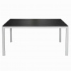Záhradný jedálenský stôl z hliníkovou konštrukciou - čierny