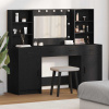 zahrada-XL Sada toaletného stolíka 3 pcs Čierny dub 78.5 x 41 x 135 cm 3334282