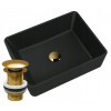 Umývadlo na dosku štvorcové Granitan MERANO čierne