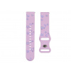 Madvell Silikónový remienok Kvetiny fialový s lilou 20mm