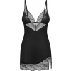 Čierna nočná košieľka Obsessive Lobellis Chemise XS-2XL