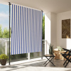 Vonkajšia roleta modro-biela 150x270 cm látka a oceľ-ForU-368766