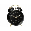 BUDÍK čierny na zlatých nožičkách HODINY RETRO