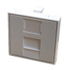 DATACOM Modul 45x45mm do parapetní lišty s clonkou bílý 2440