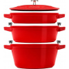 Zwilling Sada żeliwnych s pokrývkou STAUB 40508-387-0 Červený 24 cm 3 naczyń