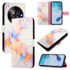 VSETKONAMOBIL 121576 ART MARBLE Peňaženkový kryt pre ZTE Blade A75 5G / Nubia Focus 5G WHITE ORANGE
