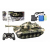 Tank RC plast 27cm 27MHz na batérie + dobíjací pack so zvukom v krabici 37x17x19cm