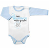 Body dl.rukáv s vtip. textom Baby Nellys, Já jsem TEN DŮVOD našeho zpoždění, chalan 74 (6-9m)