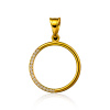 Zlatý prívesok Kruh so zirkónmi