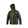 Bunda CXS NORFOLK, zimná, pánska, čierna s HV žlto/oranžovými doplnkami, veľ. M