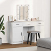 zahrada-XL Toaletný stolík 3 pcs Biela 50 x 41 x 135 cm Kompozitné drevo 3334254