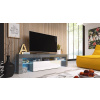 Cama Meble Tv stolík TORO 158 čierny mat/čierny vysoký lesk/čierny vysoký lesk drevo 158 cm x 41 cm x 40 cm
