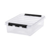 Úložný box, plastový, 8 l, čierne úchytky, SMARTSTORE Classic 14, priehľadný