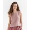 Magic Linen Ľanový top PAROS vo farbe woodrose Velikost: XL