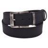 Pánsky kožený opasok 763-40-10 čierny prešitý pracka Authentic