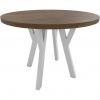 MEBLINE Okrúhly stôl ENZO 100cm, rozkladací do 200cm dub lefkas biele nohy