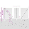 vidaXL Hexagon plot 1.6x50 m Pozinkovaná oceľ, vidaXL Plotové stĺpy so hrotmi 13 ks Ø32 mm 180 cm Pozinkovaná oceľ - Strieborná - 280529-297268