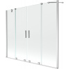 Mexen Velar Duo vaňová zástena, 2-krídla, posuvná, 170 x 150 cm, transparentná, chróm - 896-170-000-02-01