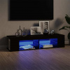 zahrada-XL TV skrinka s LED svetlami čierna 135x39x30 cm 804230