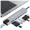 HUBOVÝ ADAPTÉR Adaptér USB-C 8V1 na USB SD LAN HDMI 4K Power Delivery PD