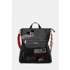 Ruksak Desigual MICKEY ROCK PRETORIA dámsky, čierna farba, malý, s nášivkou, 25WAKP01 ONE SIZE