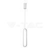 Dizajnové LED závesné svietidlo 13W 4000K 1500lm 40CM biela VT-7829 (V-TAC)